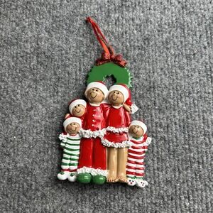 Christmas‎ Holiday Ornament Family Of Five Can Be Personalized New